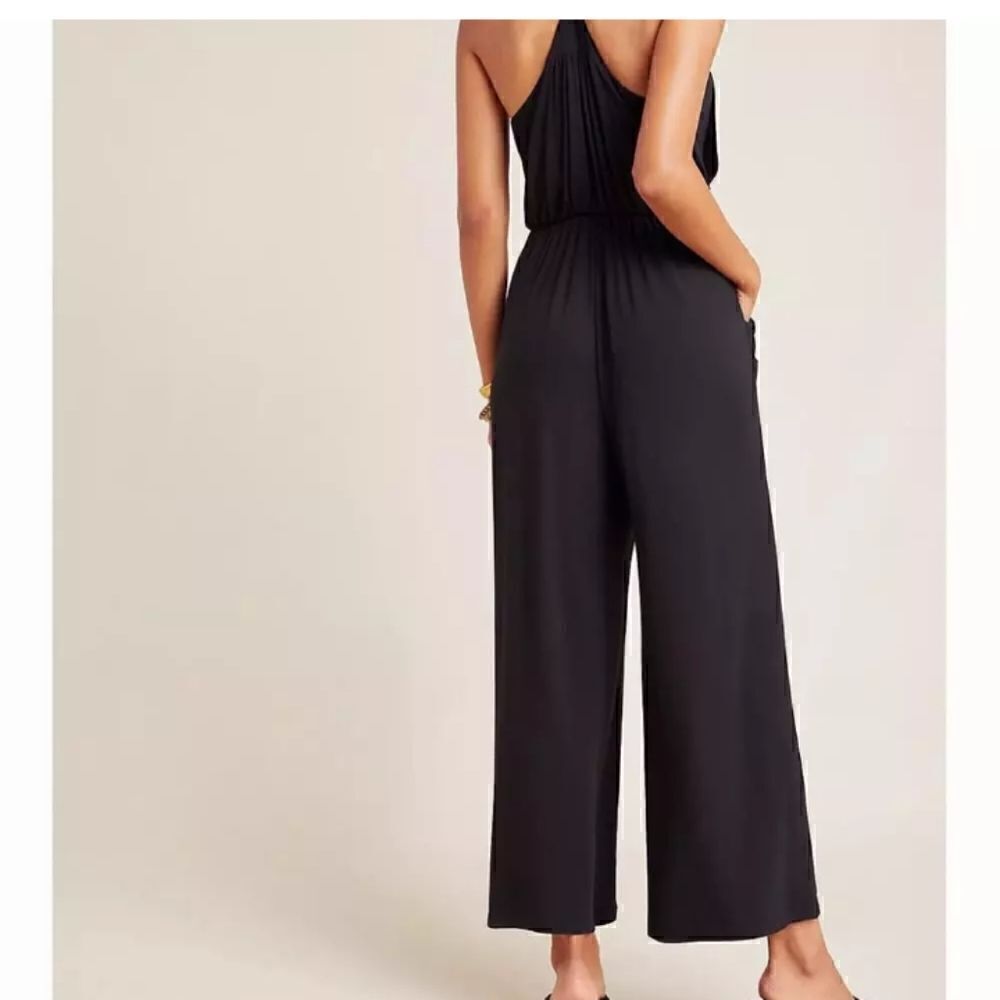Moulinette Soeurs Danique wide leg black jumpsuit size S